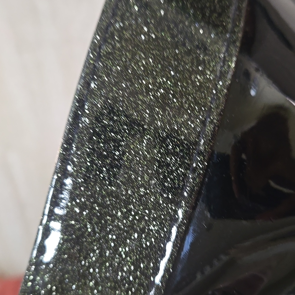 New Jimmy Choo Parfums Oversized Shiny Black Patent-Like Tote Bag - Picture 6 of 9